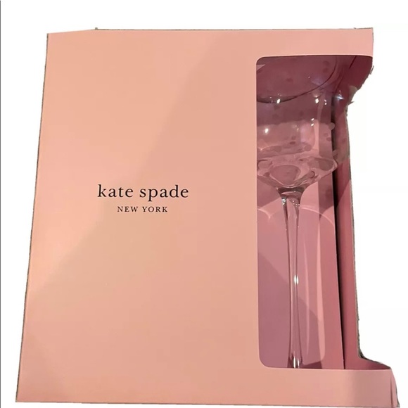 kate spade Dining Kate Spade 4 Larabee Dot Balloon Wine Glasses